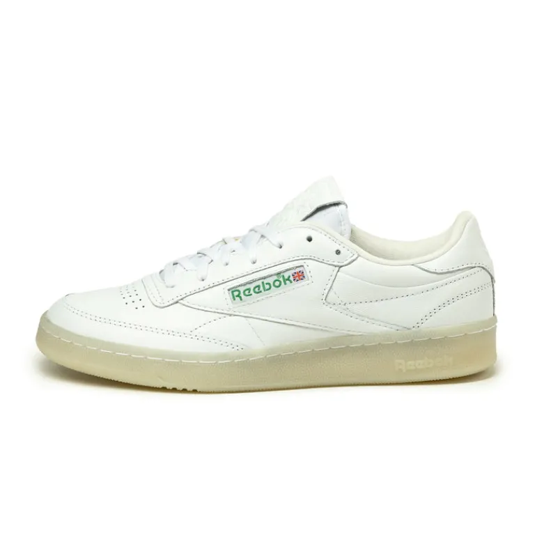 Leder Sneaker|Weiße Sneaker*Reebok Club C 85 Vintage White / Glen Green