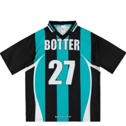 T-Shirts*Reebok x Botter Reverse Soccer Tee Striped Navy / Aqua