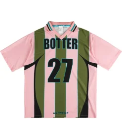 T-Shirts*Reebok x Botter Reverse Soccer Tee Striped Pink / Grey