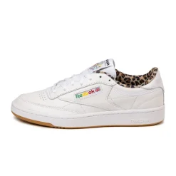 Leder Sneaker|Weiße Sneaker*Reebok x Wacko Maria Club C 85 Vintage Footwear White / Leopard / Gum