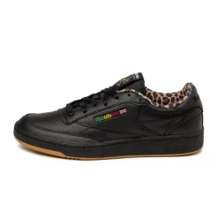 Leder Sneaker*Reebok x Wacko Maria Club C 85 Vintage Black / Leopard / Gum