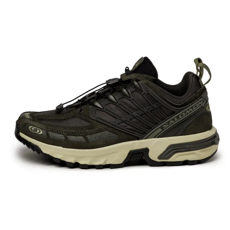 Leder Sneaker|Outdoor Sneaker*Salomon ACS Pro Leather Peat / Deep Lichen Green / Green Haze