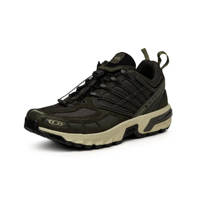 Leder Sneaker|Outdoor Sneaker*Salomon ACS Pro Leather Peat / Deep Lichen Green / Green Haze