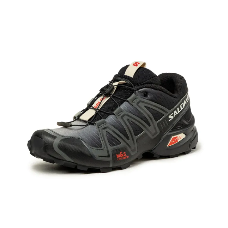Vegane Sneaker|Outdoor Sneaker*Salomon Speedcross 3 *Dual Aura* Black / Vanilla Ice / Fiery Red