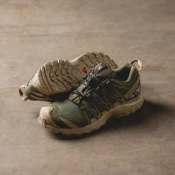 Wasserdichte Sneaker|Vegane Sneaker*Salomon XA Pro 3D GTX Deep Lichen Green / White Pepper / Silver Cloud