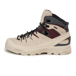 Leder Sneaker|Wasserdichte Sneaker*Salomon X-Alp Mid Leather GTX Almond Milk / Catawba Grape / Turbulence