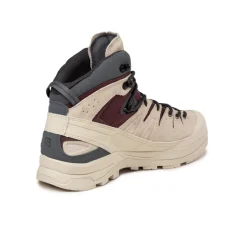 Leder Sneaker|Wasserdichte Sneaker*Salomon X-Alp Mid Leather GTX Almond Milk / Catawba Grape / Turbulence