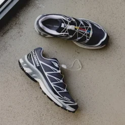 Vegane Sneaker|Outdoor Sneaker*Salomon XT-6 Grisaille / Blue Nights / Violet Tulip