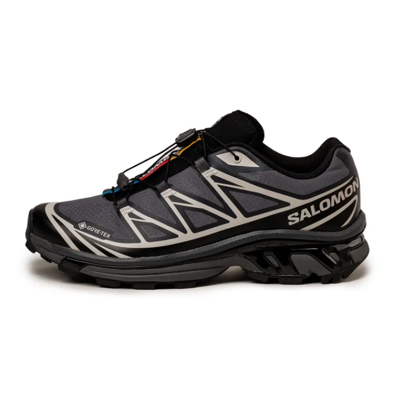 Wasserdichte Sneaker|Vegane Sneaker*Salomon XT-6 GTX Black / Ebony / Lunar Rock