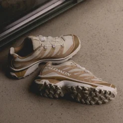 Vegane Sneaker|Outdoor Sneaker*Salomon XT-4 OG *Protective* Safari / Almond Milk / Kelp