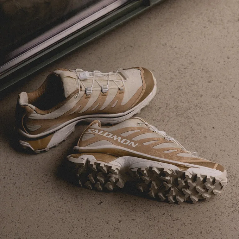 Vegane Sneaker|Outdoor Sneaker*Salomon XT-4 OG *Protective* Safari / Almond Milk / Kelp