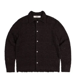 Knitwear*Sefr Myles Overshirt Heavy Roast Knit