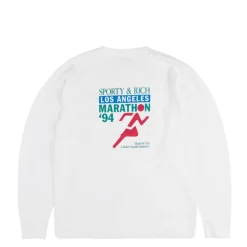 T-Shirts*Sporty & Rich LA Marathon Longsleeve Tee White