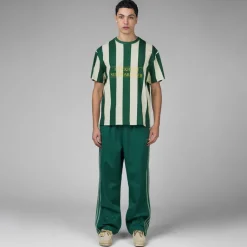 T-Shirts*Stockholm Surfboard Club Box Tee Stripe Green / White