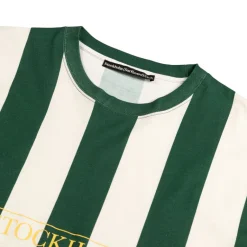 T-Shirts*Stockholm Surfboard Club Box Tee Stripe Green / White