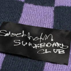Schals*Stockholm Surfboard Club Umi Knitted Scarf Purple Check