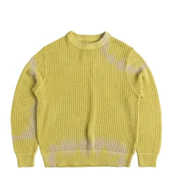 Knitwear*Stussy Pigment Dyed Loose Gauge Sweater Tie Dye Yellow