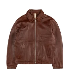 Jacken*Sunflower Short Leather Jacket Cognac