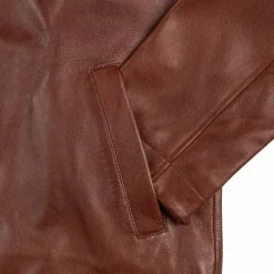 Jacken*Sunflower Short Leather Jacket Cognac