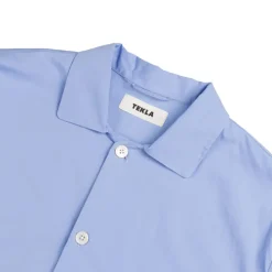 Pyjamas & Unterwäsche*Tekla Pyjamas Shirt Cornflower Blue