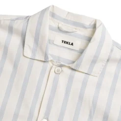 Pyjamas & Unterwäsche*Tekla Pyjamas Short Sleeve Shirt Needle Stripes