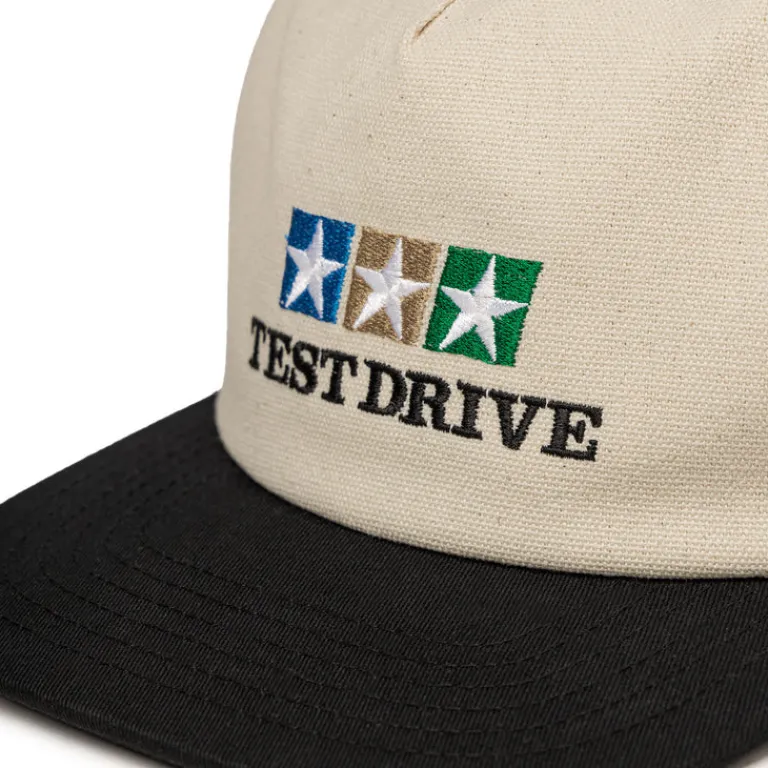 Caps & Bucket Hats*Test Drive Canvas Logo Hat Off White / Black