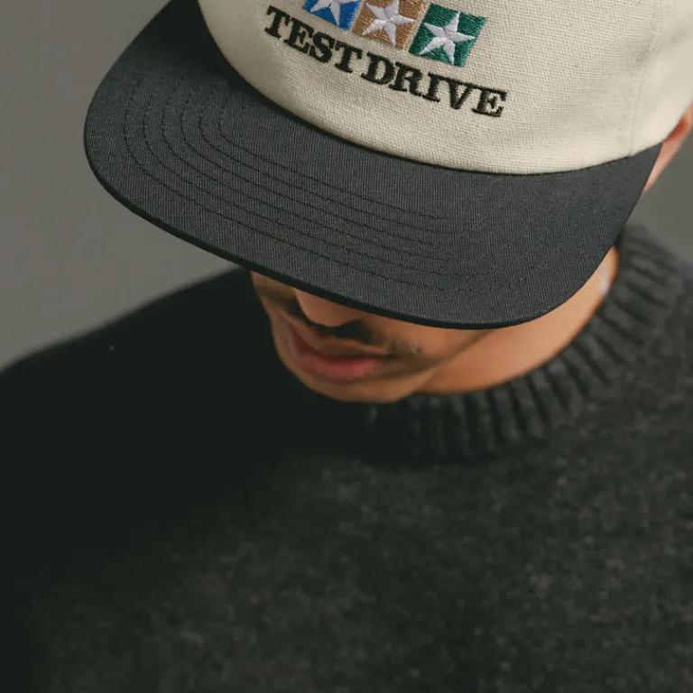 Caps & Bucket Hats*Test Drive Canvas Logo Hat Off White / Black