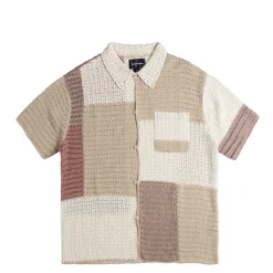 Hemden*thisisneverthat Block Crochet Knit Shirt Ivory