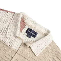 Hemden*thisisneverthat Block Crochet Knit Shirt Ivory