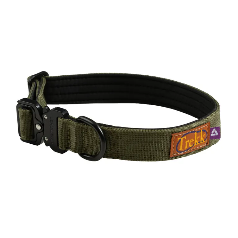 Hundezubehör*Trekk by Asphaltgold Trekk Dog Collar Olive / Black