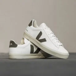 Weiße Sneaker*Veja Campo Chromefree Leather Extra White / Kaki