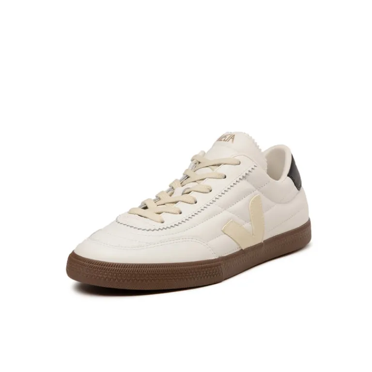 Terrace Casual Sneaker|Weiße Sneaker*Veja Panenka *O.T. Leather* White / Black / Bark