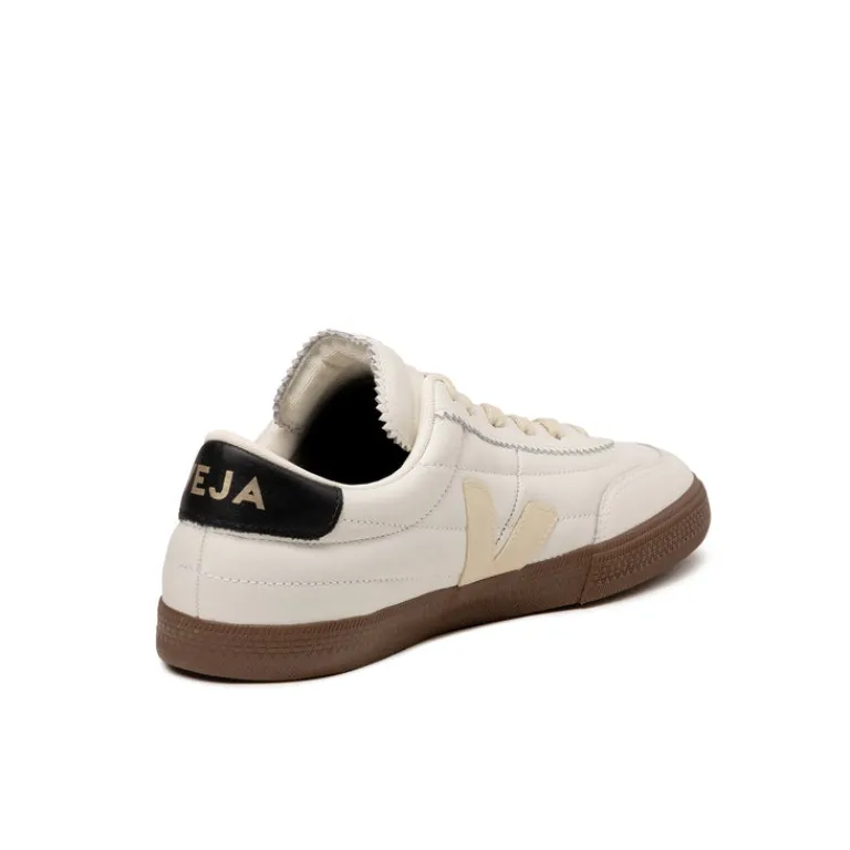 Terrace Casual Sneaker|Weiße Sneaker*Veja Panenka *O.T. Leather* White / Black / Bark