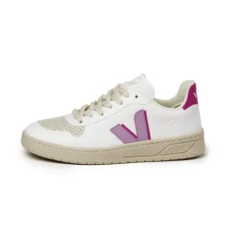 Weiße Sneaker*Veja V-10 CWL W White / Orchid / Ultraviolet