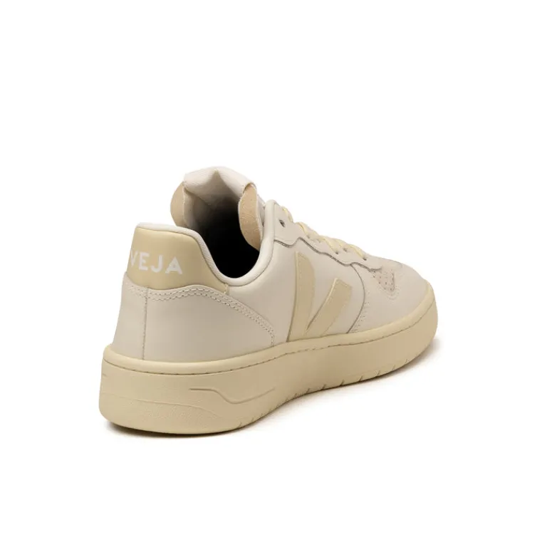Weiße Sneaker*Veja V-10 Leather Pure / Calcaire