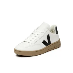 Weiße Sneaker*Veja V-12 Leather W Extra White / Black / Dune