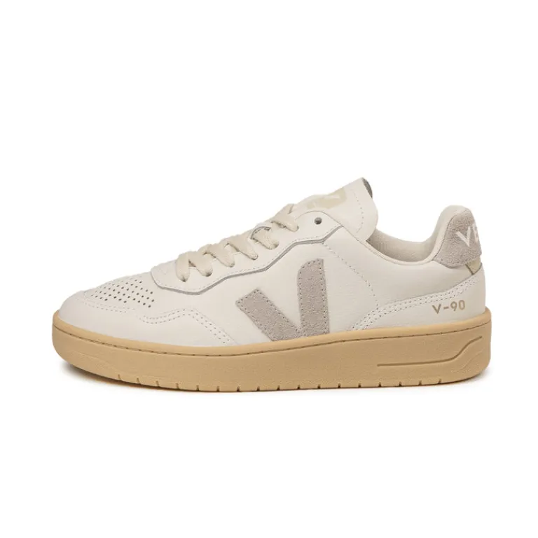 Weiße Sneaker*Veja V-90 O.T. W White / Light Grey / Natural