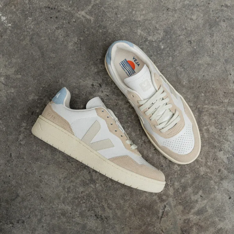 Weiße Sneaker*Veja V-90 W Extra White / Pierre / Steel