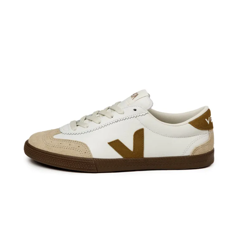 Weiße Sneaker*Veja Volley *O.T. Leather* White / Tent / Bark