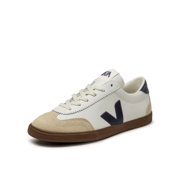 Weiße Sneaker*Veja Volley W *O.T. Leather* White / Nautico / Bark