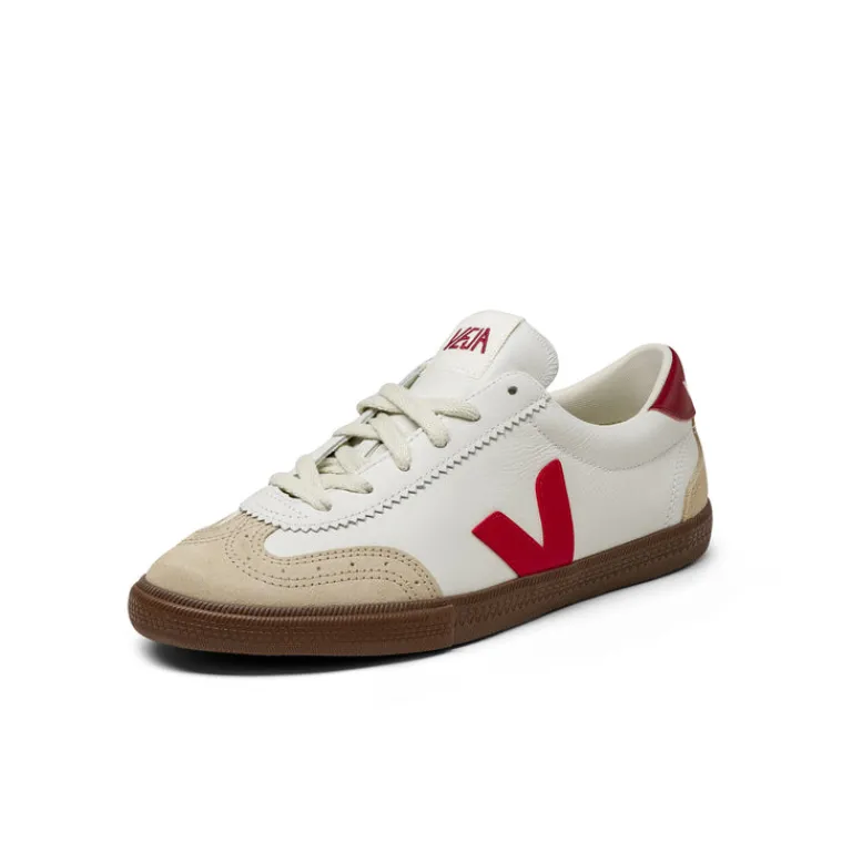 Weiße Sneaker*Veja Volley W *O.T. Leather* White / Pekin / Bark
